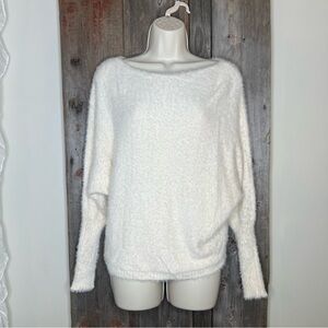 Rielle Cream Boatneck Dolman Eyelash Sweater Apres Ski size S/M